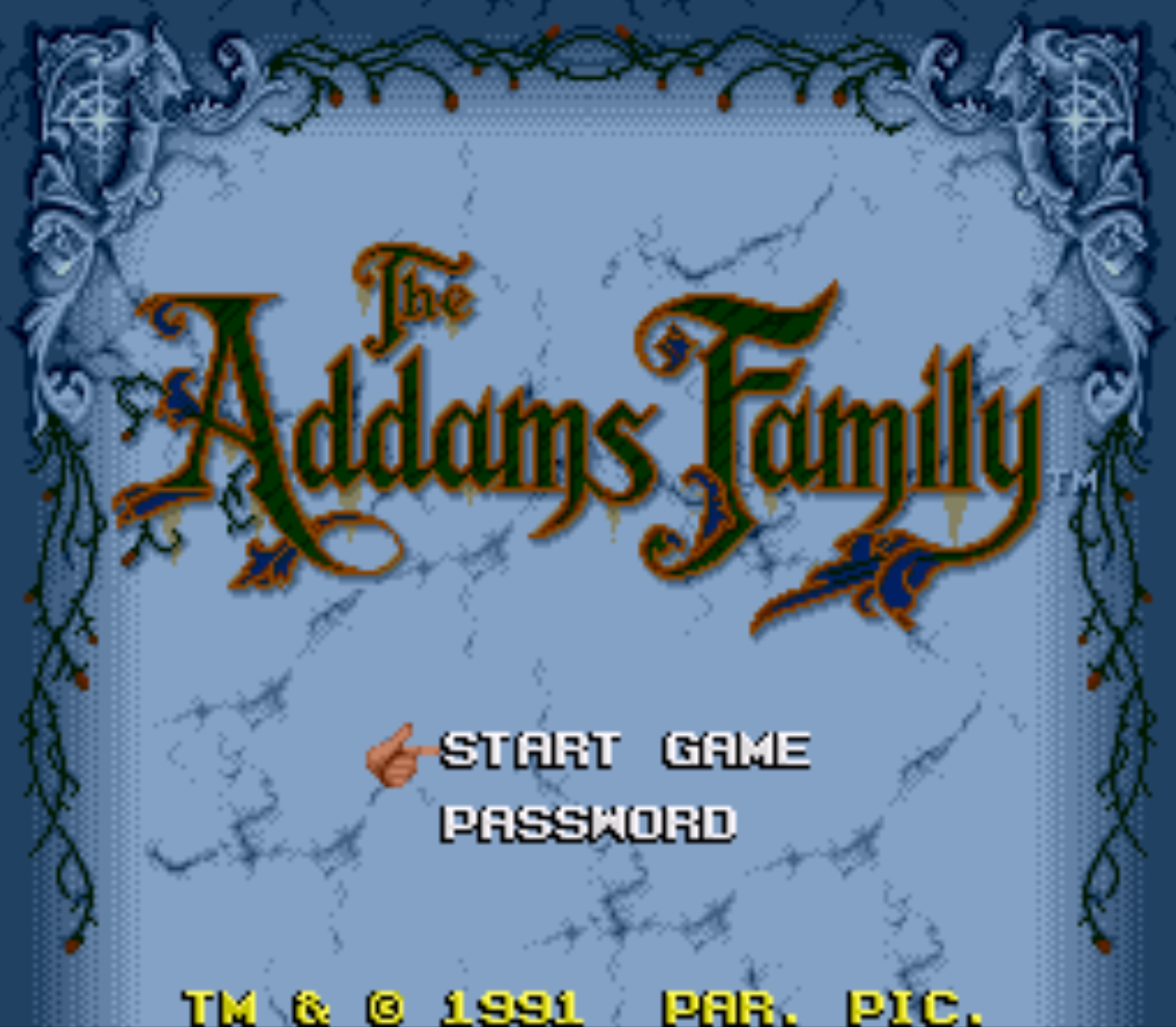 The Addams Family Title Screen